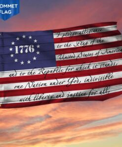 pledge of allegiance grommet flag patriotic 1776 american thh3362gf 3085