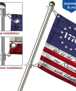 pledge of allegiance grommet flag patriotic 1776 american thh3362gf 3285