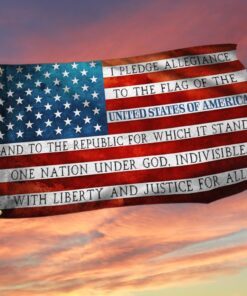 pledge of allegiance patriotic grommet flag trn1433gf 4794