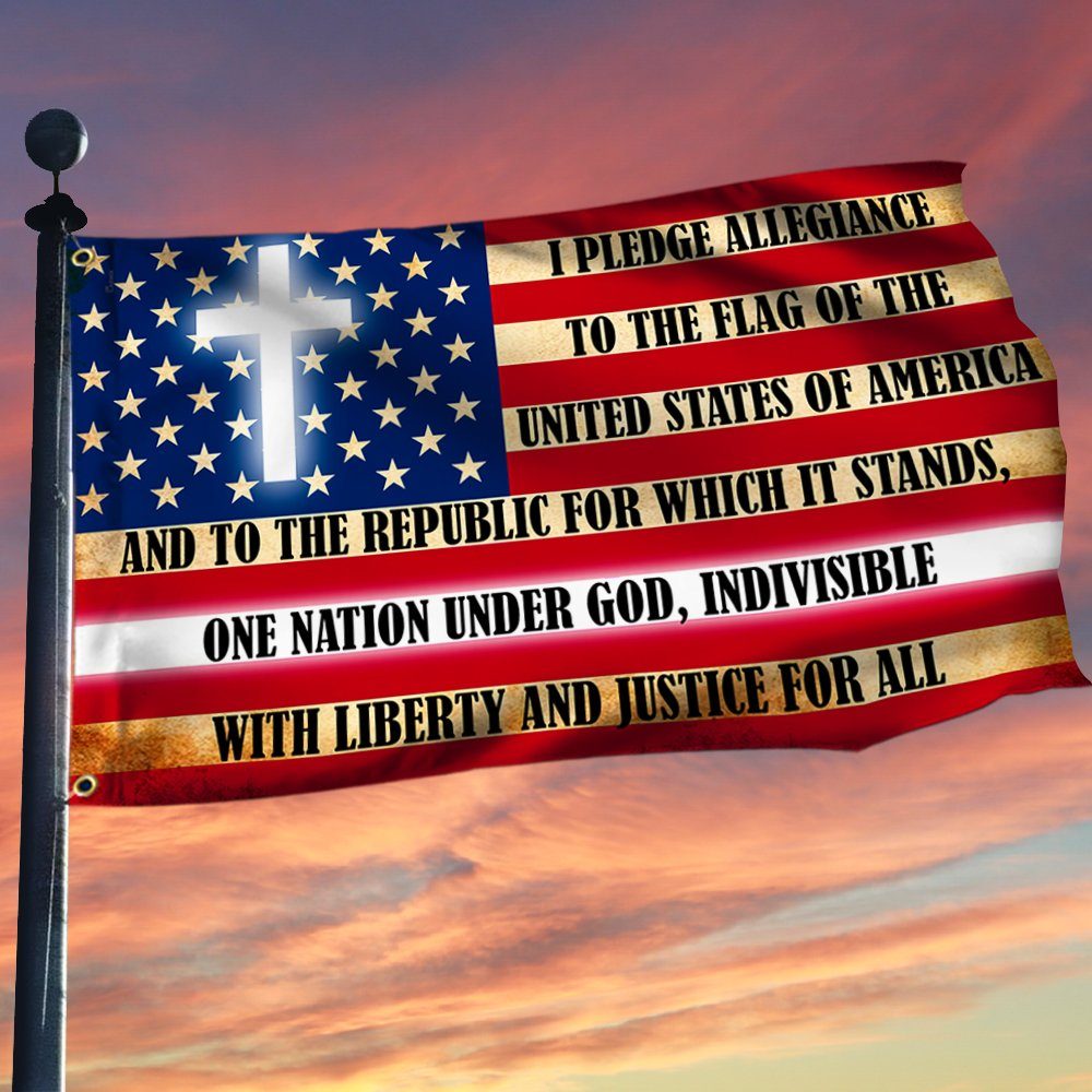 Pledge Of Allegiance To The Flag Of The United States Of America. One Nation Under God MTV32GF