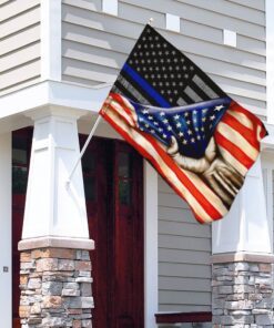 police. back the blue. the thin blue line flag 7725