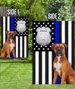 police dog boxer american u.s. flag 1711