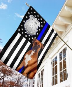 police dog boxer american u.s. flag 4980