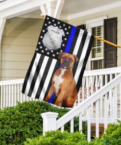 police dog boxer american u.s. flag 7860