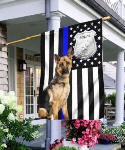 Police Dog German Shepherd American U.S. Flag