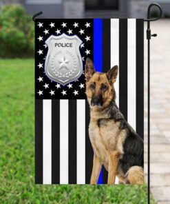 police dog german shepherd american u.s. flag 8179