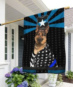 Police Dog Thin Blue Line German Shepherd Flag TRL1120F