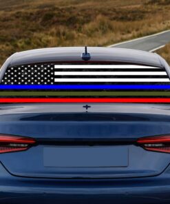 police military and fire thin line american rear window decal qnk03cd 7816