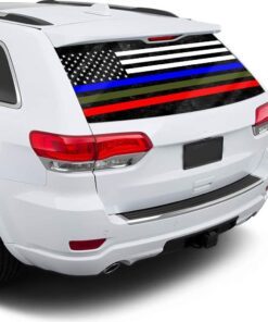 police military and fire thin line american rear window decal qnk03cd 8786