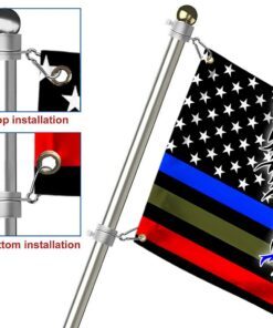 police military and fire thin line eagle grommet flag usa blue green red line flag tqn236gf 5530