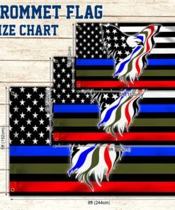 police military and fire thin line eagle grommet flag usa blue green red line flag tqn236gf 6066