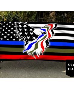 police military and fire thin line eagle grommet flag usa blue green red line flag tqn236gf 8734