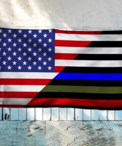 police military and fire thin line usa blue green red line grommet flag tqn12gf 3366