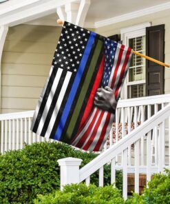 police military and fire thin line usa flag 4233