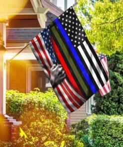 police military and fire thin line usa flag 6133