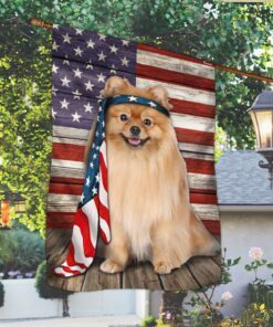 pomeranian dog flag charming dog ntb216fv30 5255