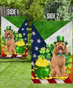 poodle happy st. patrick day flag 2189
