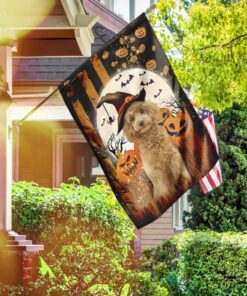 poodle happy halloween flag 1814