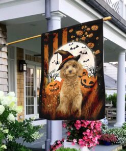 poodle happy halloween flag 4224