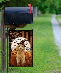poodle happy halloween flag 6011