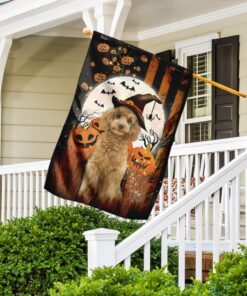 poodle happy halloween flag 8423