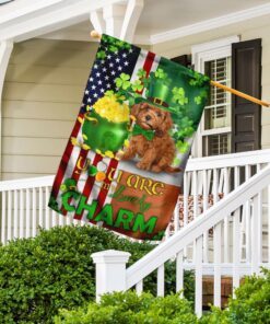 poodle you are my lucky charm irish american flag 2531