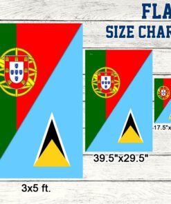portugal and saint lucia flag tpt945f 7147