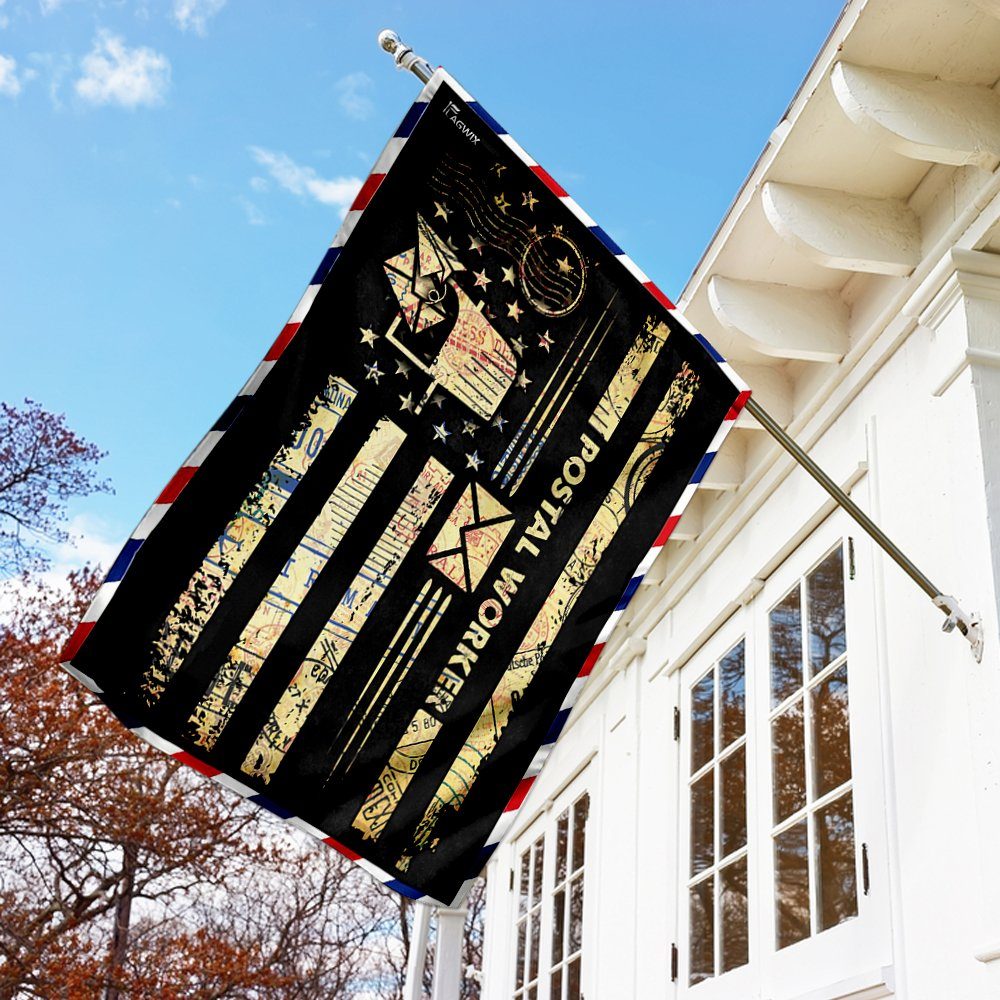Postal Worker Vintage Stamp Flag - Image 2