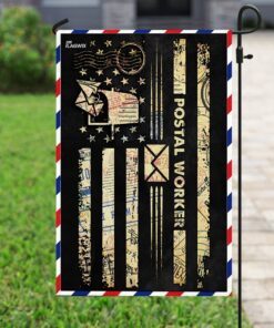 postal worker vintage stamp flag 4550
