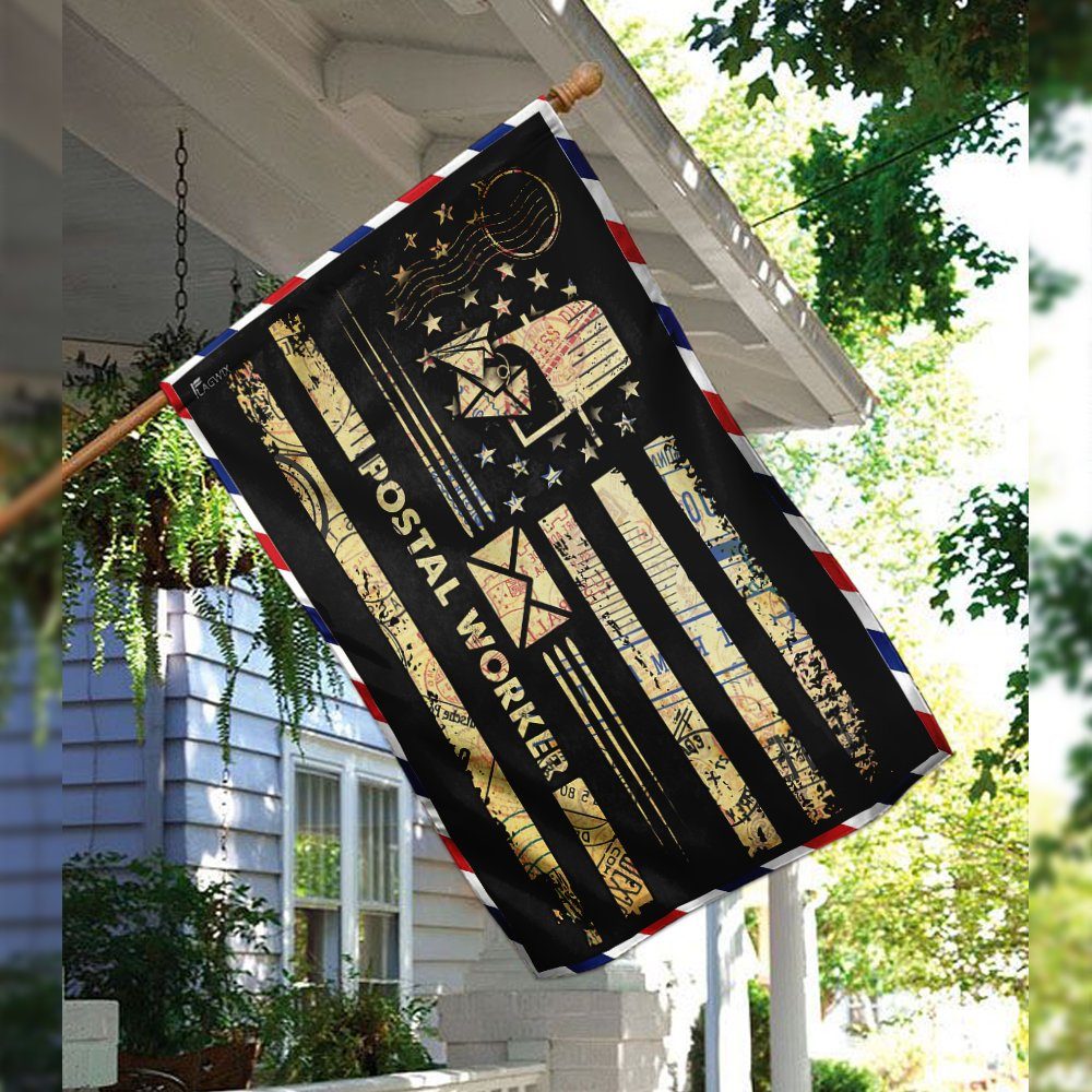 Postal Worker Vintage Stamp Flag - Image 3
