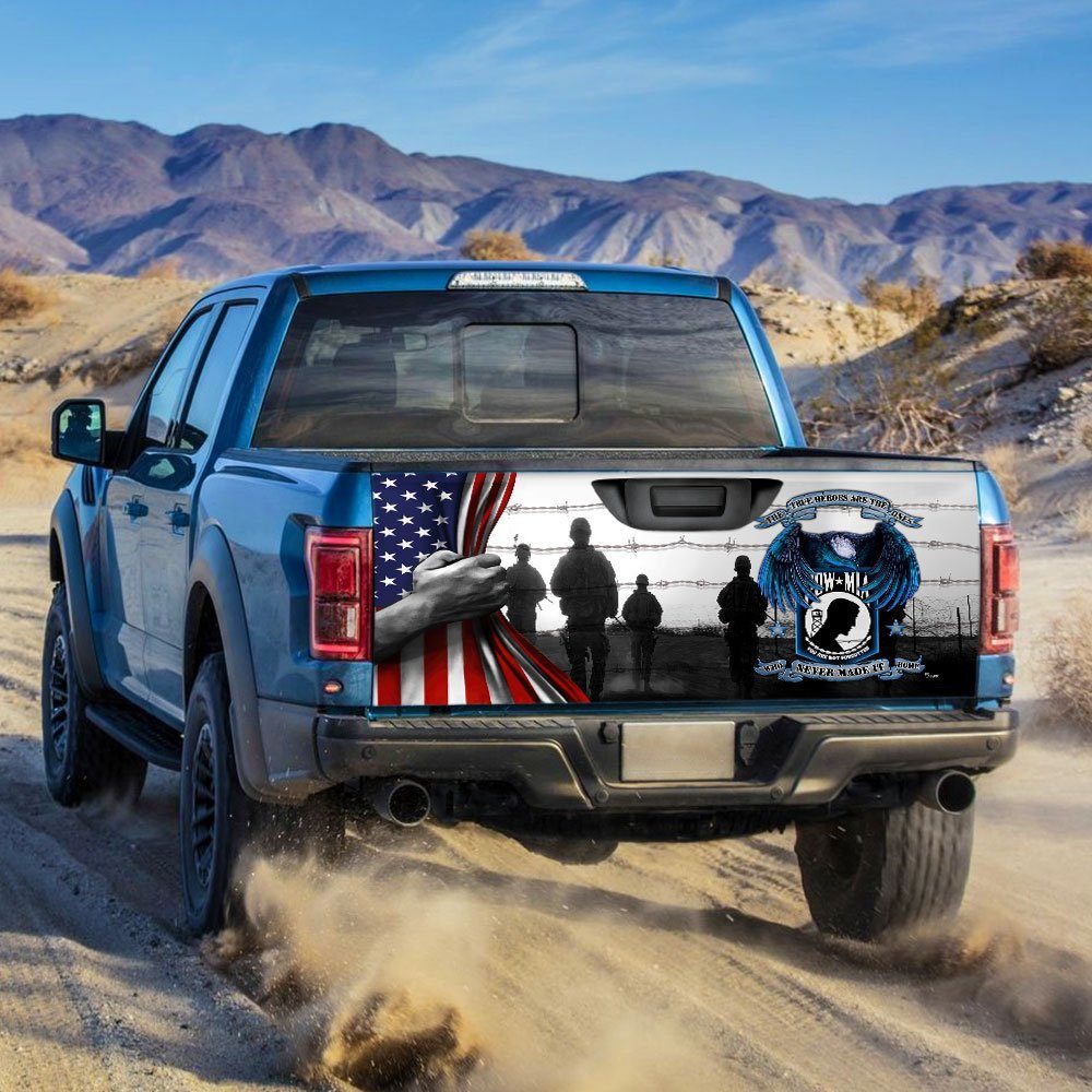 Pow Mia True Heroes, You Are Not Forgotten Truck Tailgate Decal Sticker Wrap MBH16F - Image 2
