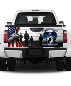 pow mia true heroes, you are not forgotten truck tailgate decal sticker wrap mbh16f 8038