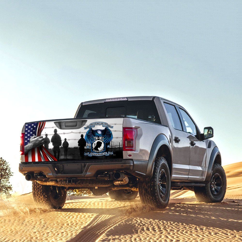 Pow Mia True Heroes, You Are Not Forgotten Truck Tailgate Decal Sticker Wrap MBH16F - Image 6