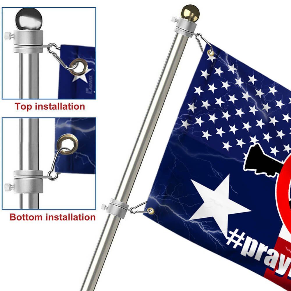 Pray For Uvalde Flag. Pray For Texas Grommet Flag. Stop Now Flag. Control Gun Flag LNT180GF - Image 7