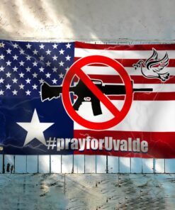 pray for uvalde flag. pray for texas grommet flag. stop now flag. control gun flag lnt180gf 5247