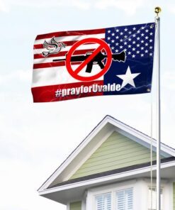 pray for uvalde flag. pray for texas grommet flag. stop now flag. control gun flag lnt180gf 7984