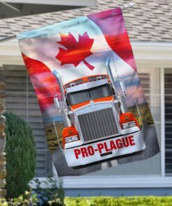 pro plague freedom convoy 2022 flag, truckers for freedom, canadian trucker, mandate freedom qnk1061fpz 2651