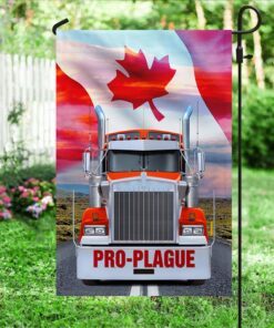 pro plague freedom convoy 2022 flag, truckers for freedom, canadian trucker, mandate freedom qnk1061fpz 4497