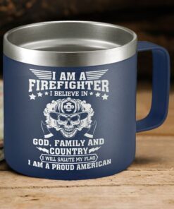 proud american firefighter insulated coffee mug tpt237cm 1945