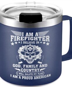 proud american firefighter insulated coffee mug tpt237cm 4775