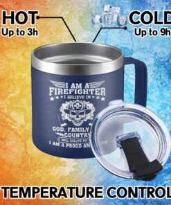 proud american firefighter insulated coffee mug tpt237cm 8099
