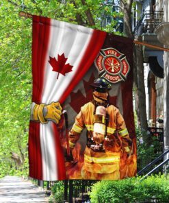 proud canadian firefighter flag lha1952f 6150