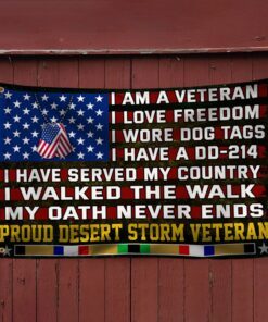 proud desert storm veterans grommet flag, gulf war veterans, i walked the walk flag qnn532gfv1 2197