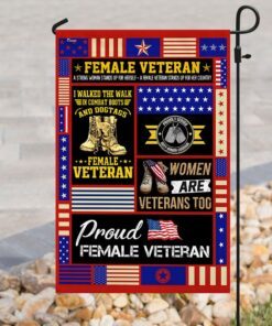 proud female veteran flag 4176