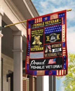 Proud Female Veteran Flag