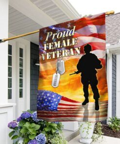 Proud Female Veteran Flag TQN176F