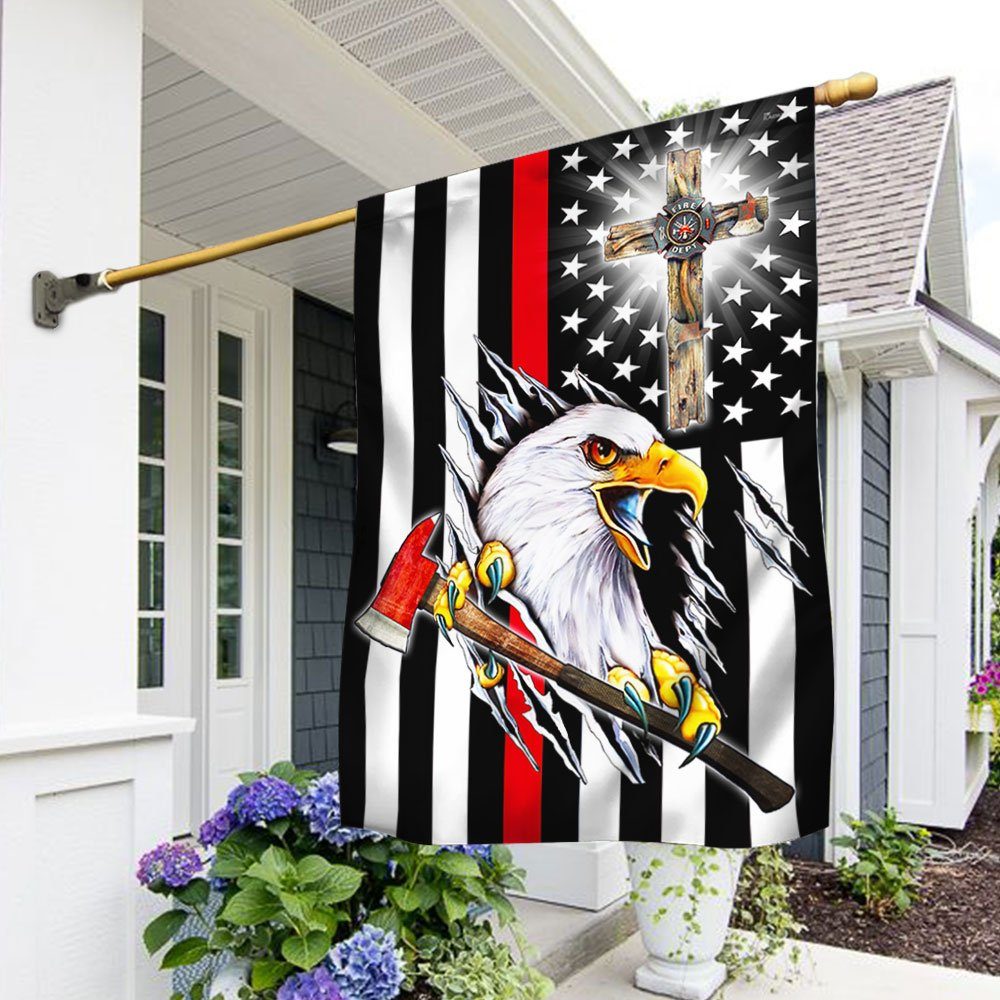 Proud Firefighter American Flag QNN695F