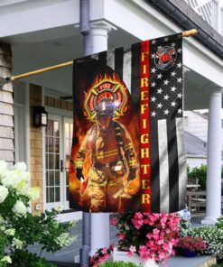 Proud Firefighter U.S Flag