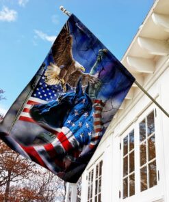 proud horse american flag 4794