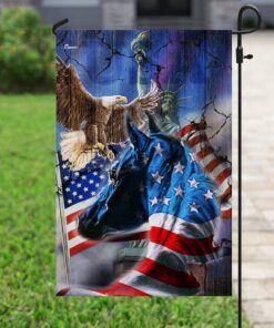 proud horse american flag 6382